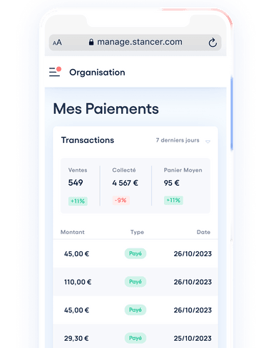 Stancer dashboard